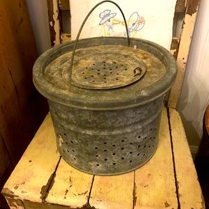 Vintage Minnow Bucket! Think outside the box (see pics) for home decor ideas!